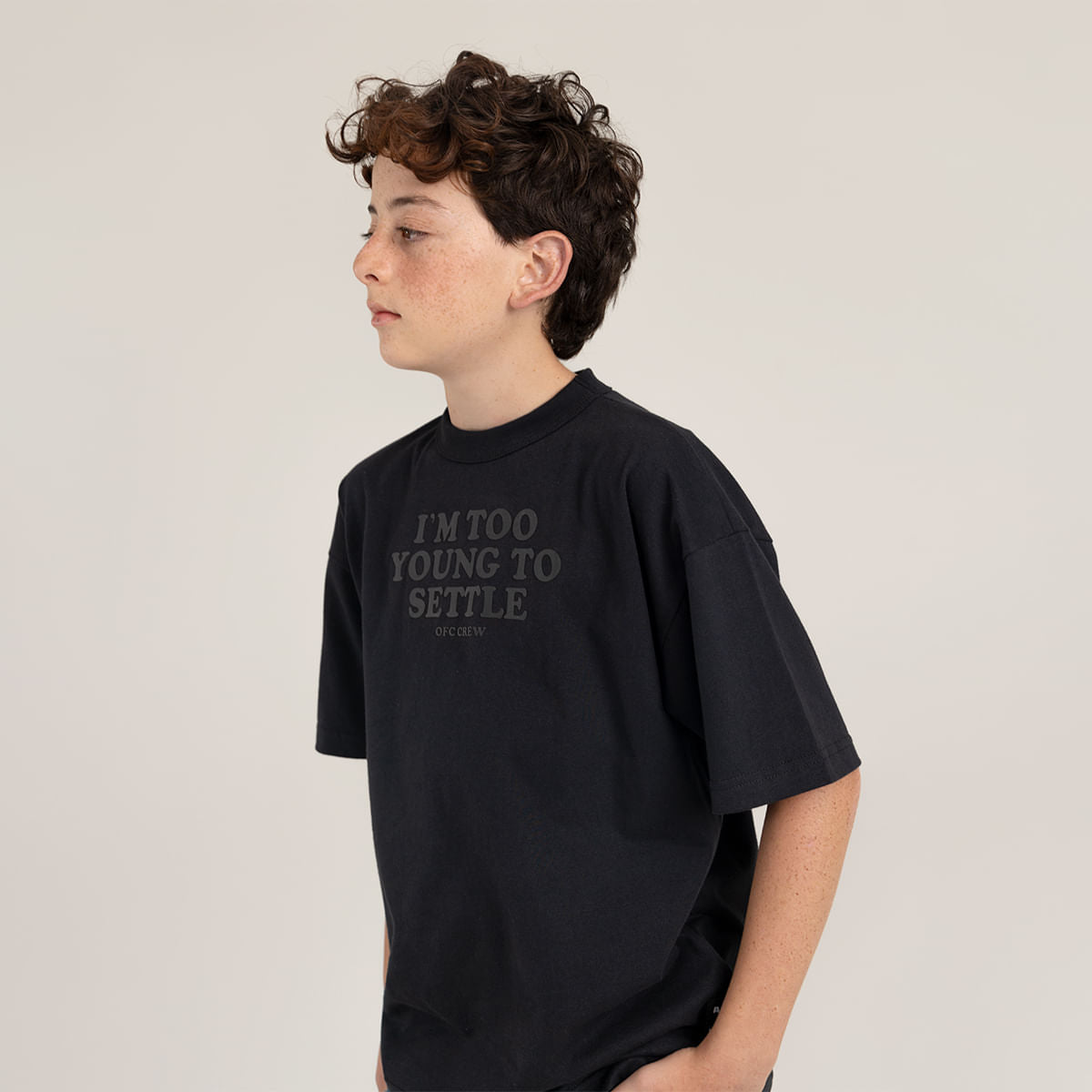 Camiseta oversize manga corta para niño