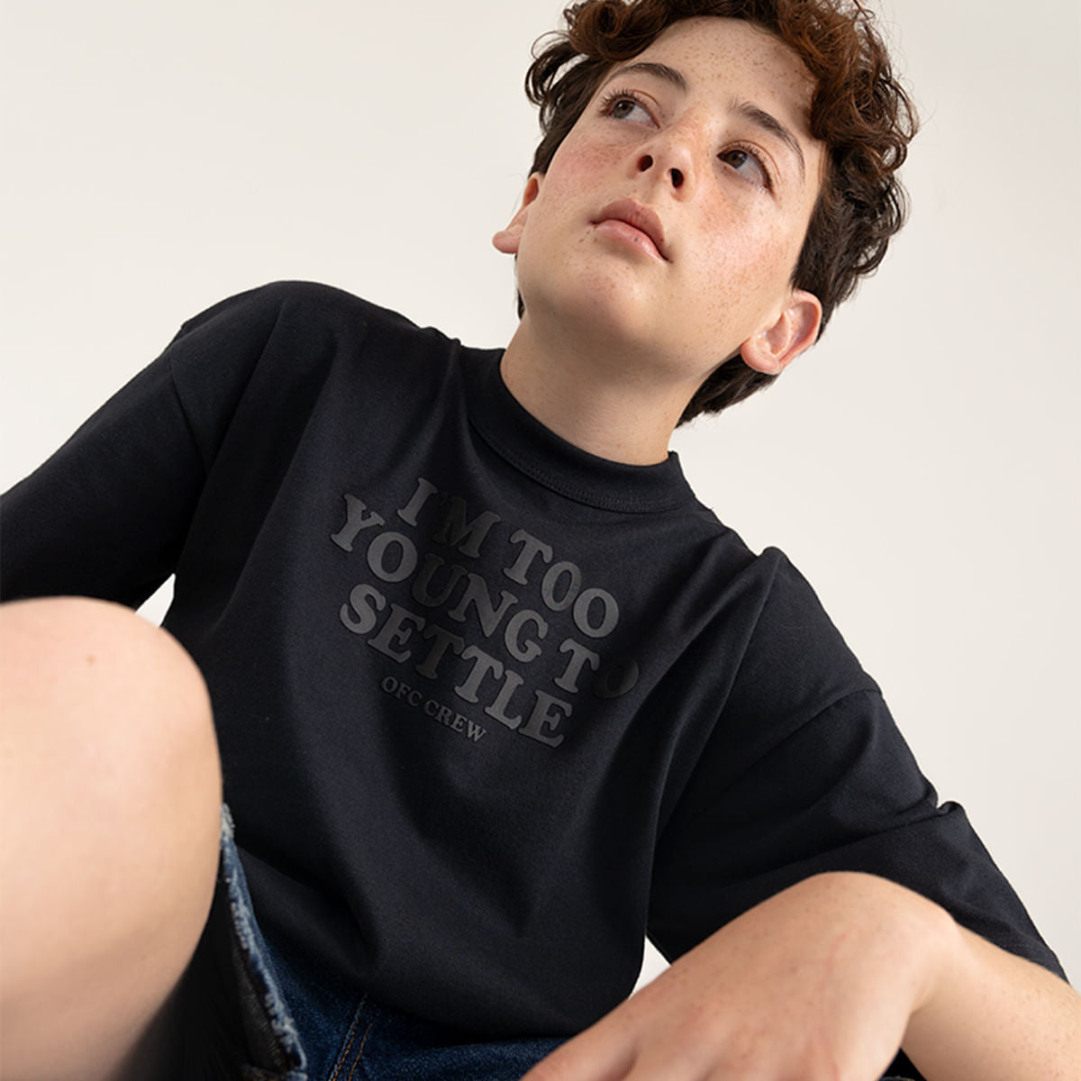 Camiseta oversize manga corta para niño