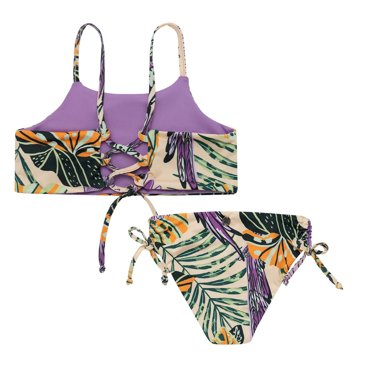 Traje de baño 2 piezas reversible para niña