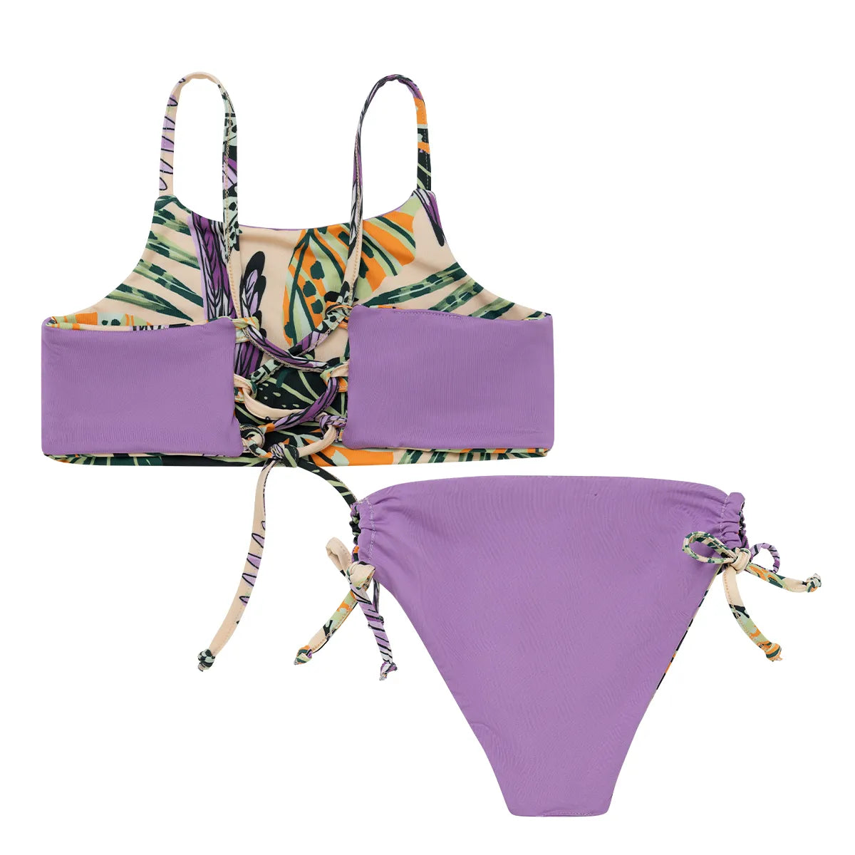 Traje de baño 2 piezas reversible para niña