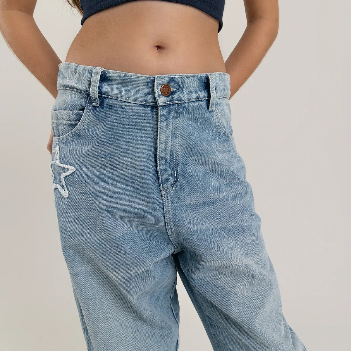 Jean silueta low waist para niña