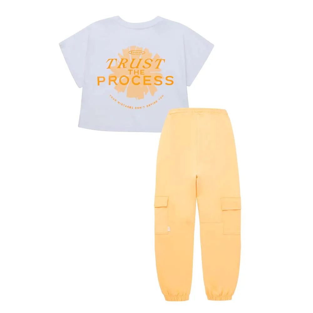 Conjunto de camisa manga corta + sudadera para niña