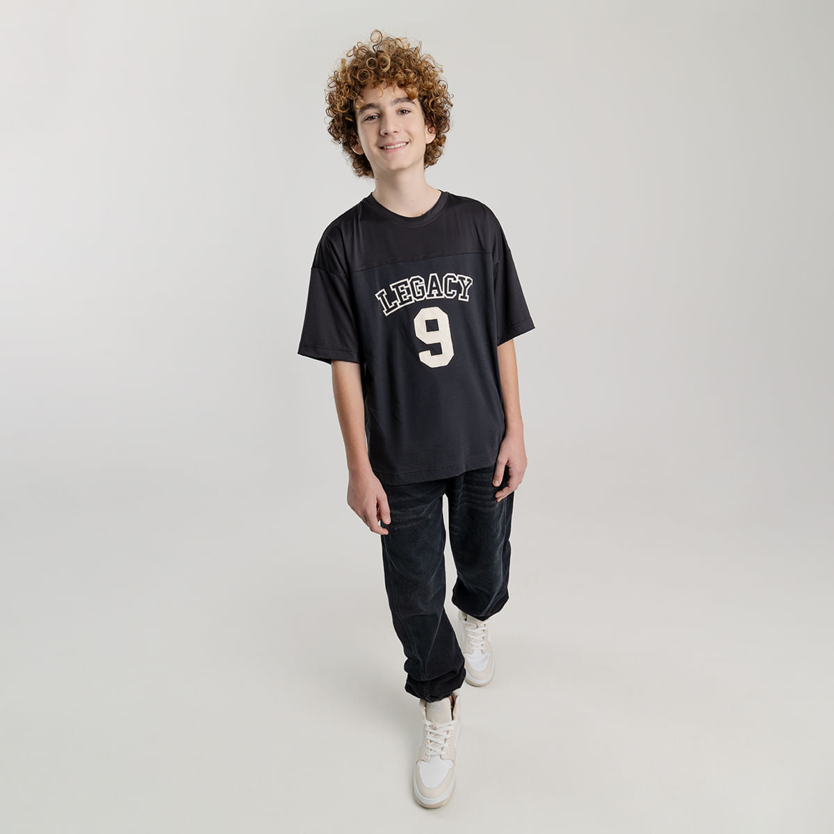 Camiseta oversize para niño manga corta