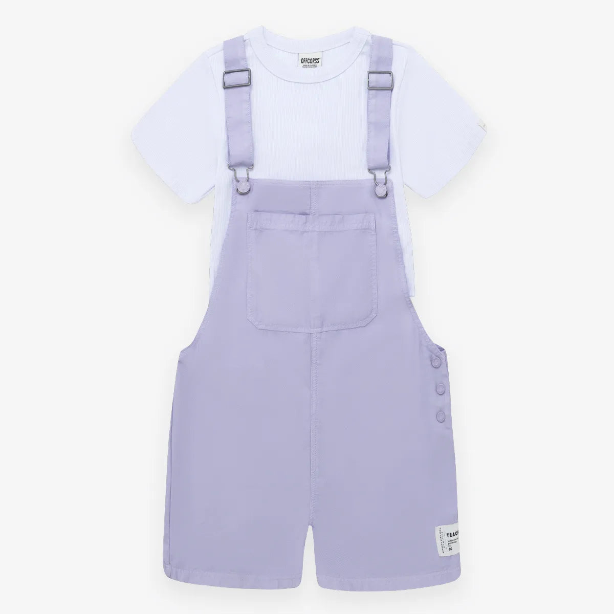Conjunto de camisa croptop + overol para niña