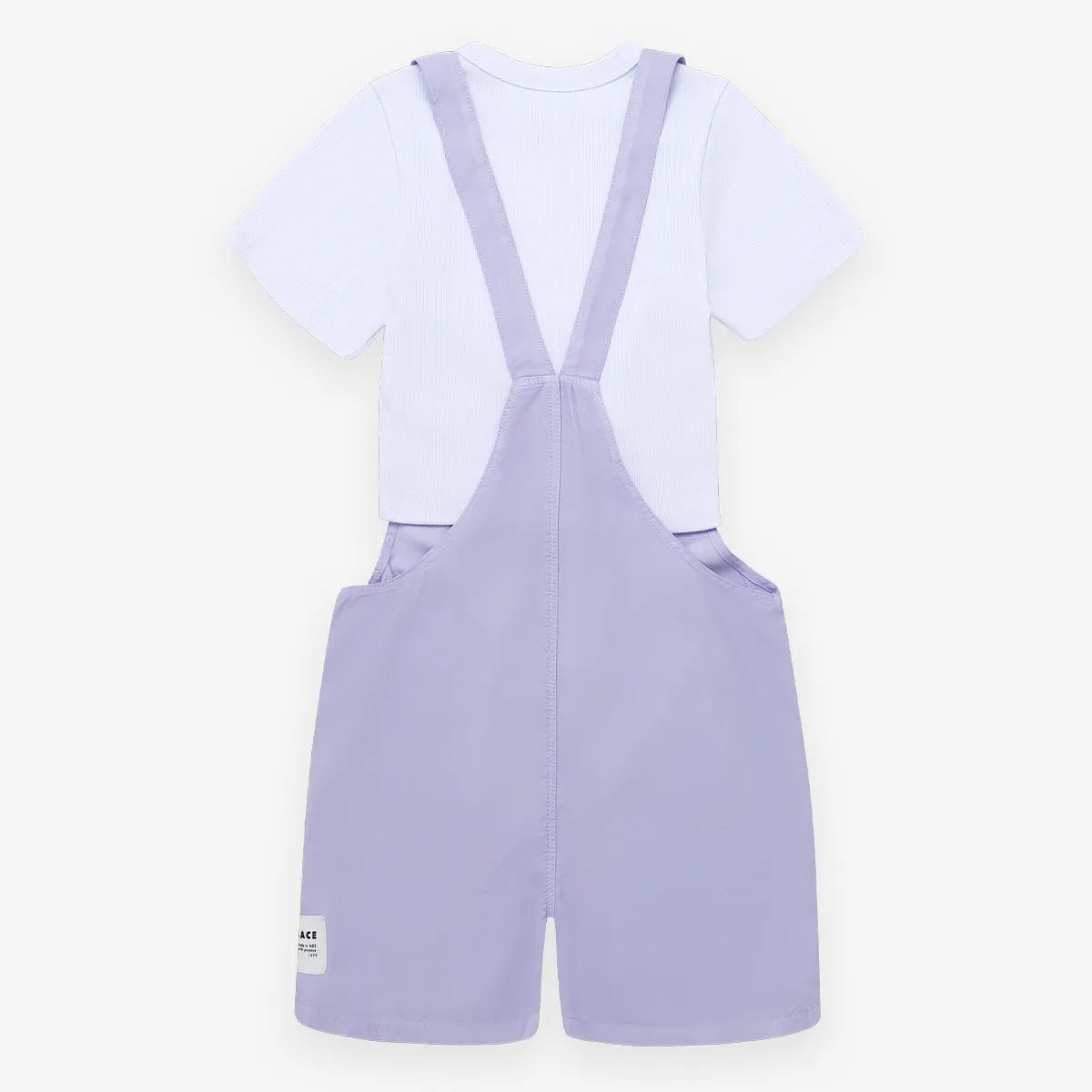 Conjunto de camisa croptop + overol para niña