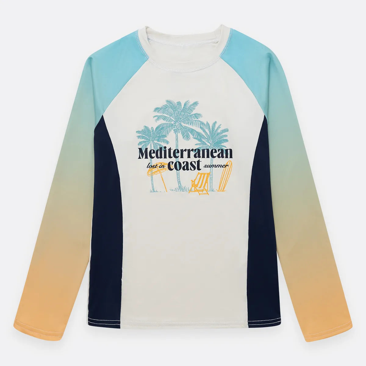 Camiseta de baño para niño manga larga