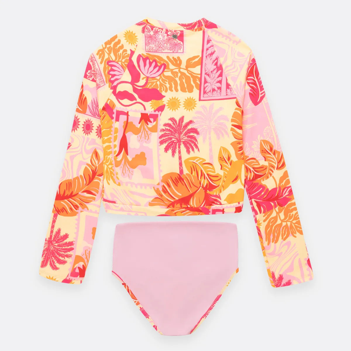 Traje de baño 2 piezas mangas larga para niña