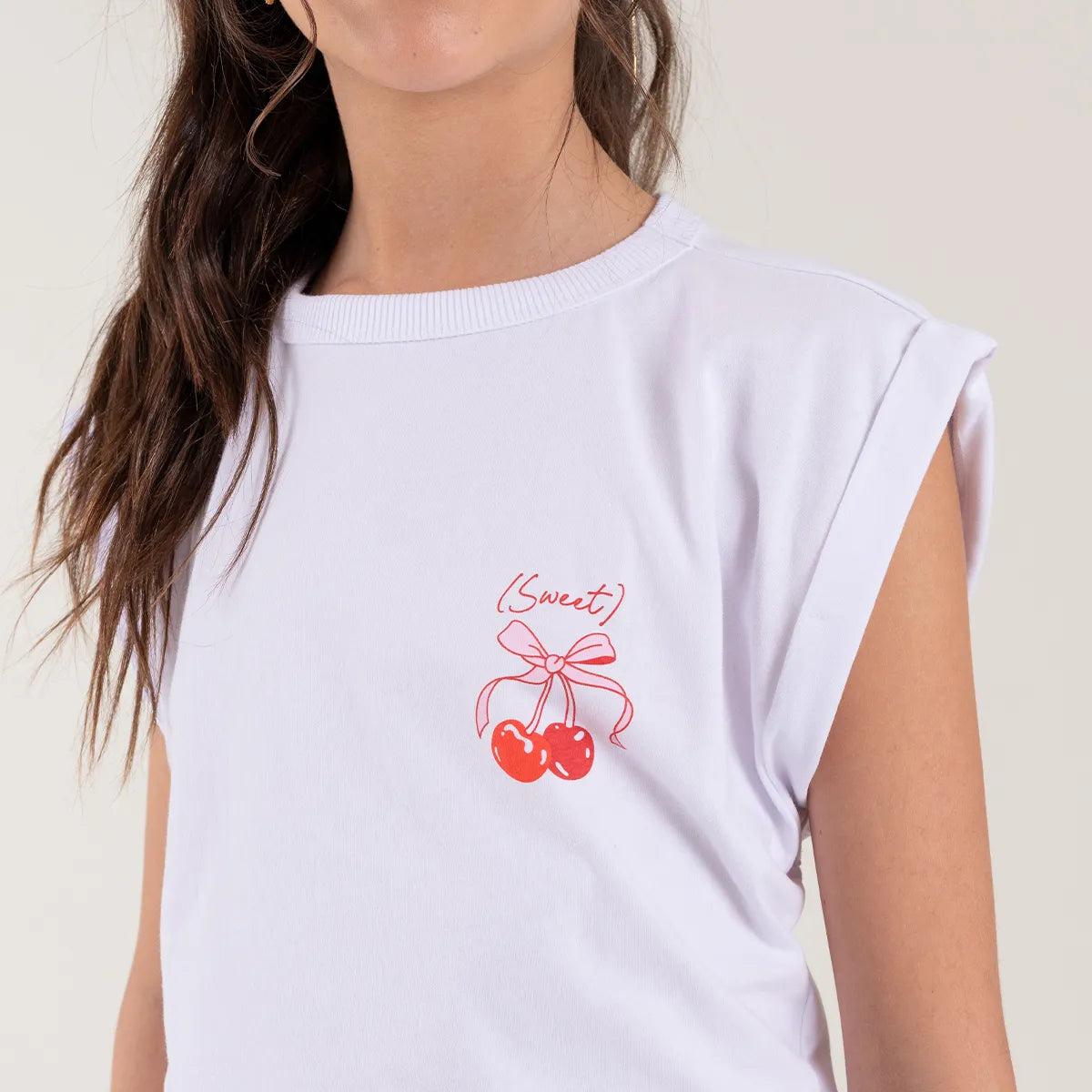 Camisa con estampado en frente y espalda para niña