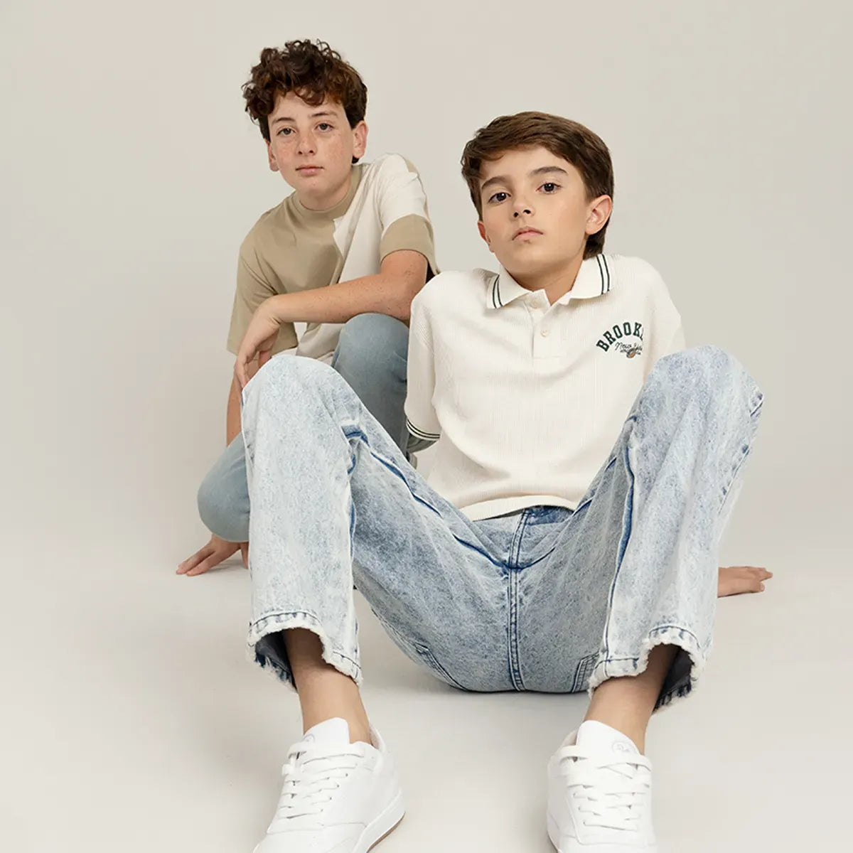 Denim silueta recta para niño