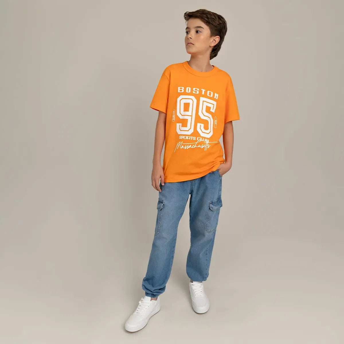 Denim silueta parachute para niño