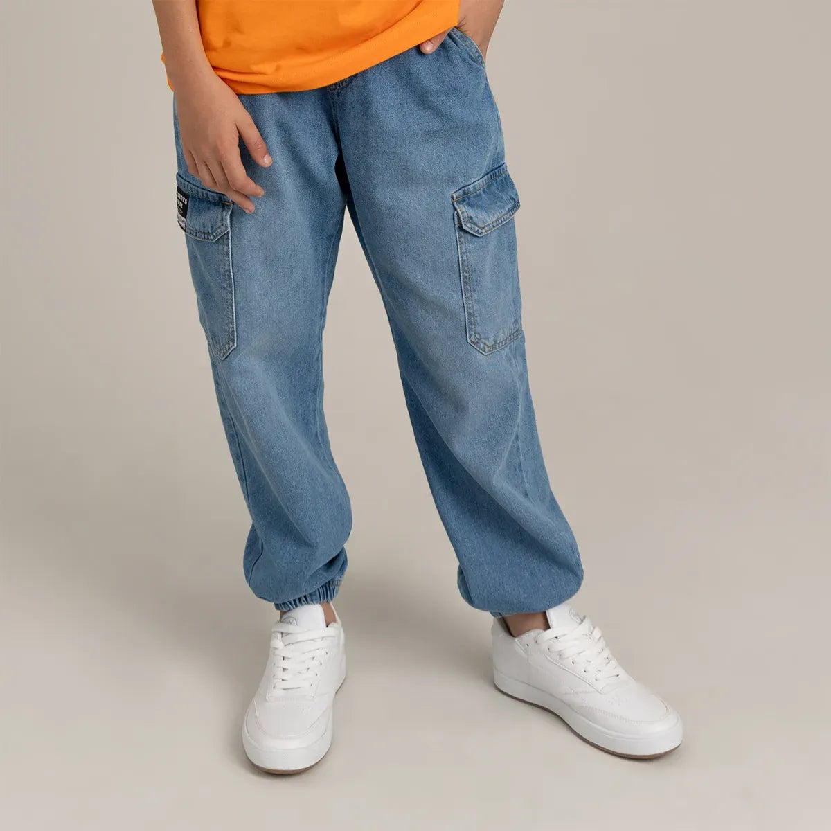 Denim silueta parachute para niño