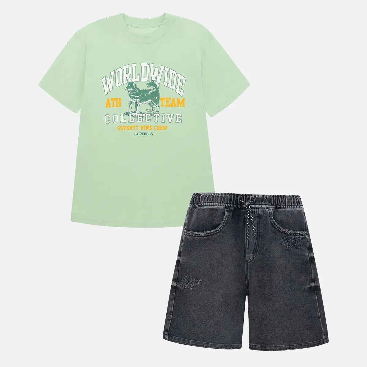 Conjunto de camiseta manga corta + bermuda para niño