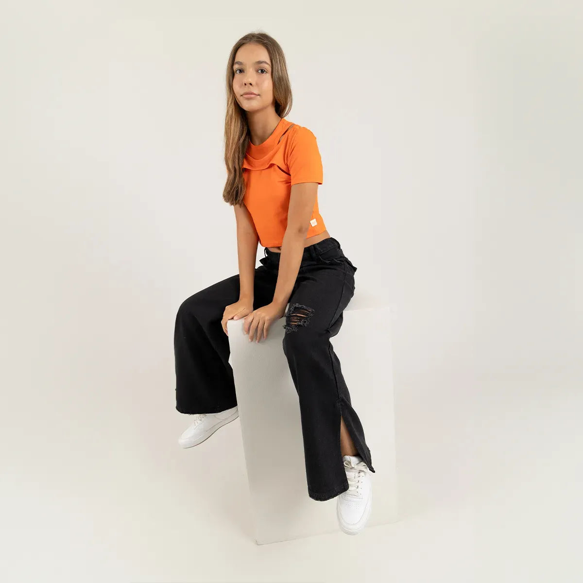 Camisa croptop para niña