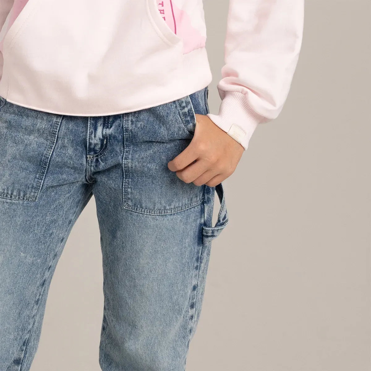 Denim silueta recto para niña