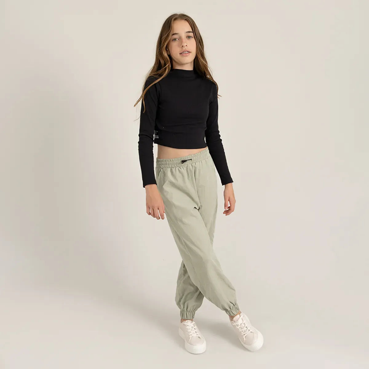 Conjunto de camisa manga larga + pantalón para niña