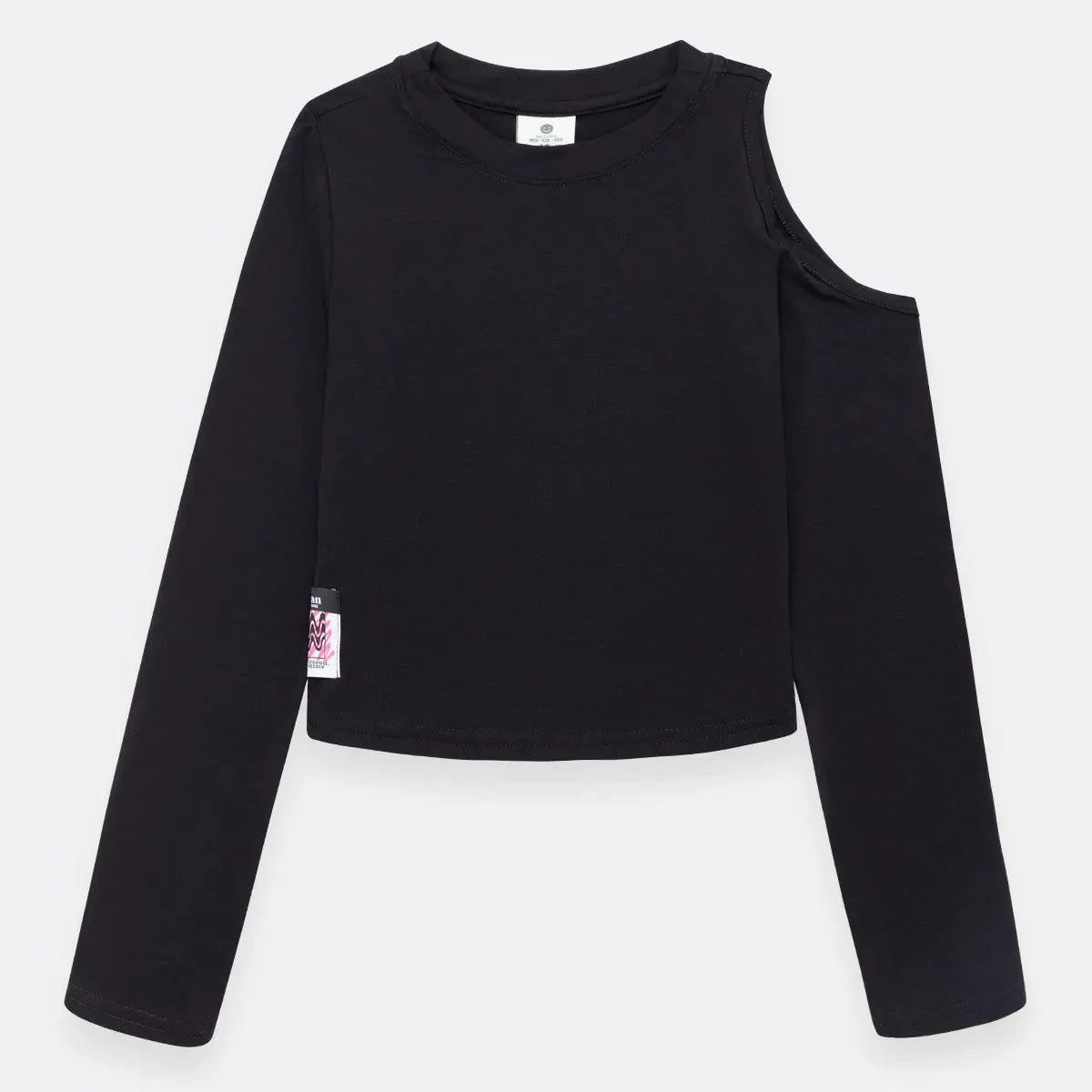 Camisa silueta crop top para niña