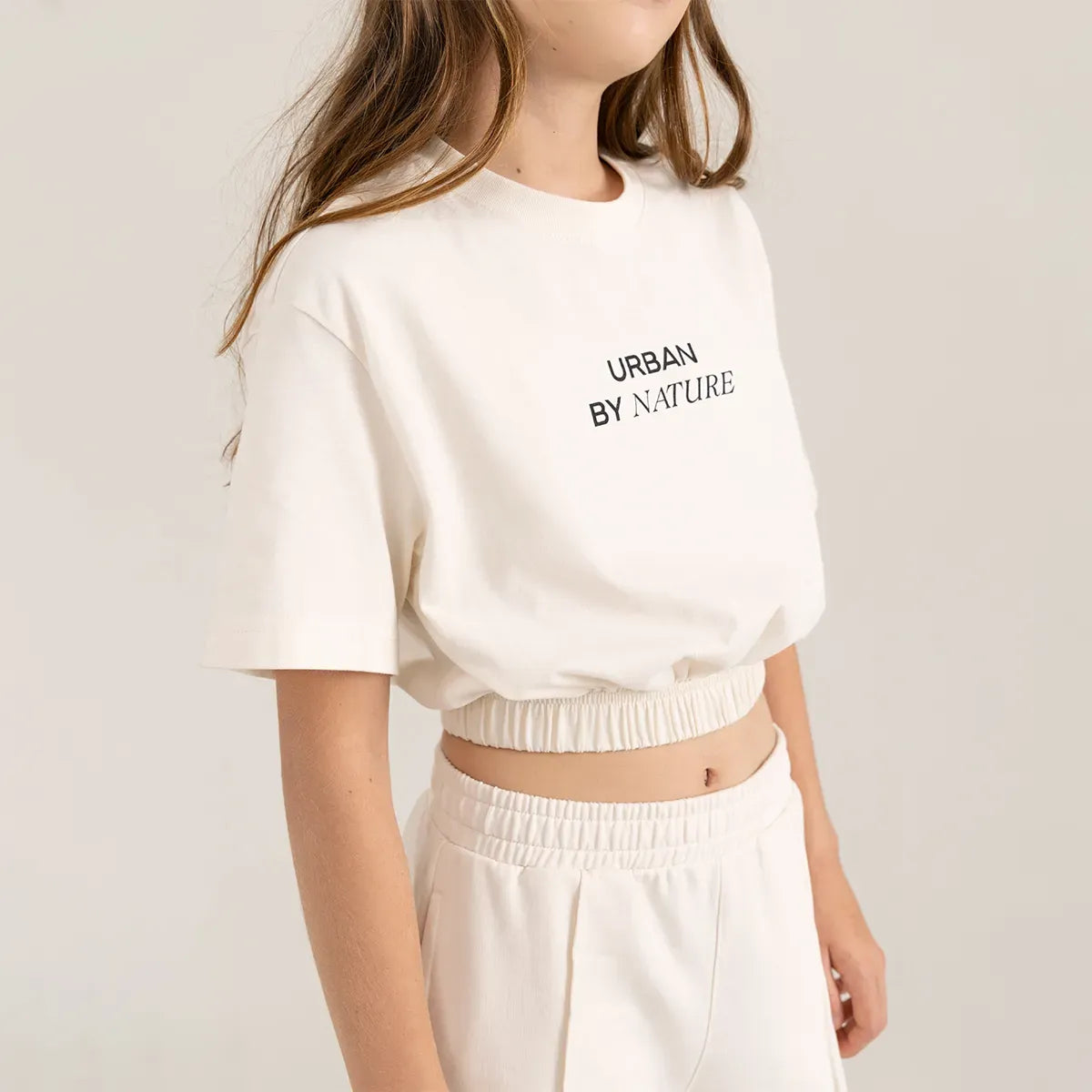 Conjunto de camiseta manga corta + sudadera para niña