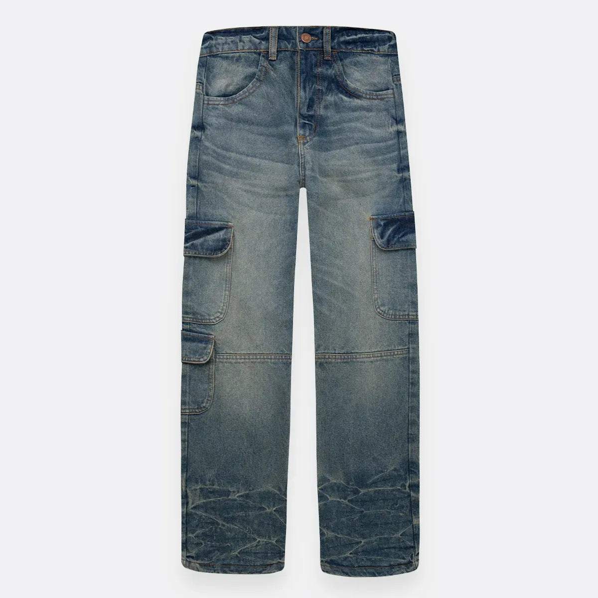 Jean wide leg cargo para niño
