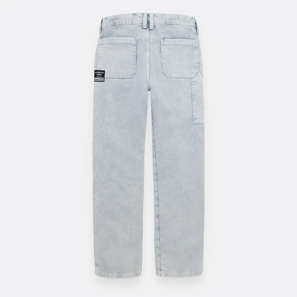 Pantalón para niña con tela con textura y bolsillos de parche