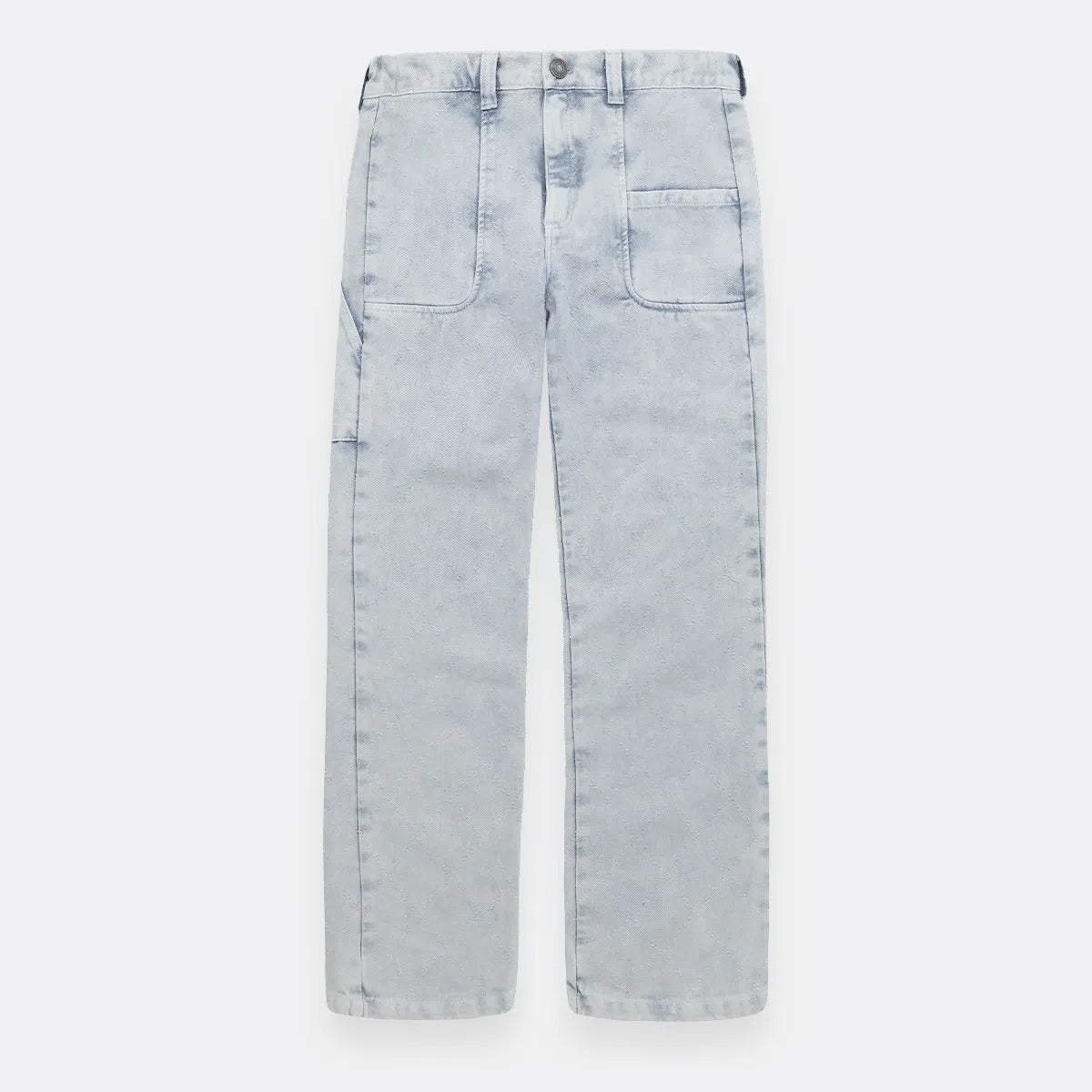Pantalón para niña con tela con textura y bolsillos de parche