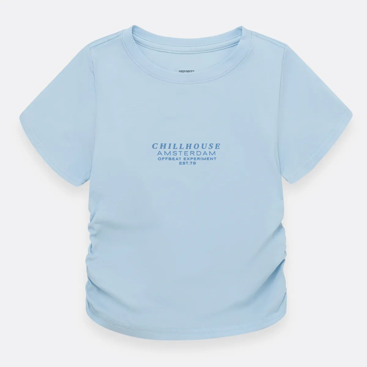 Camiseta crop top manga corta para niña