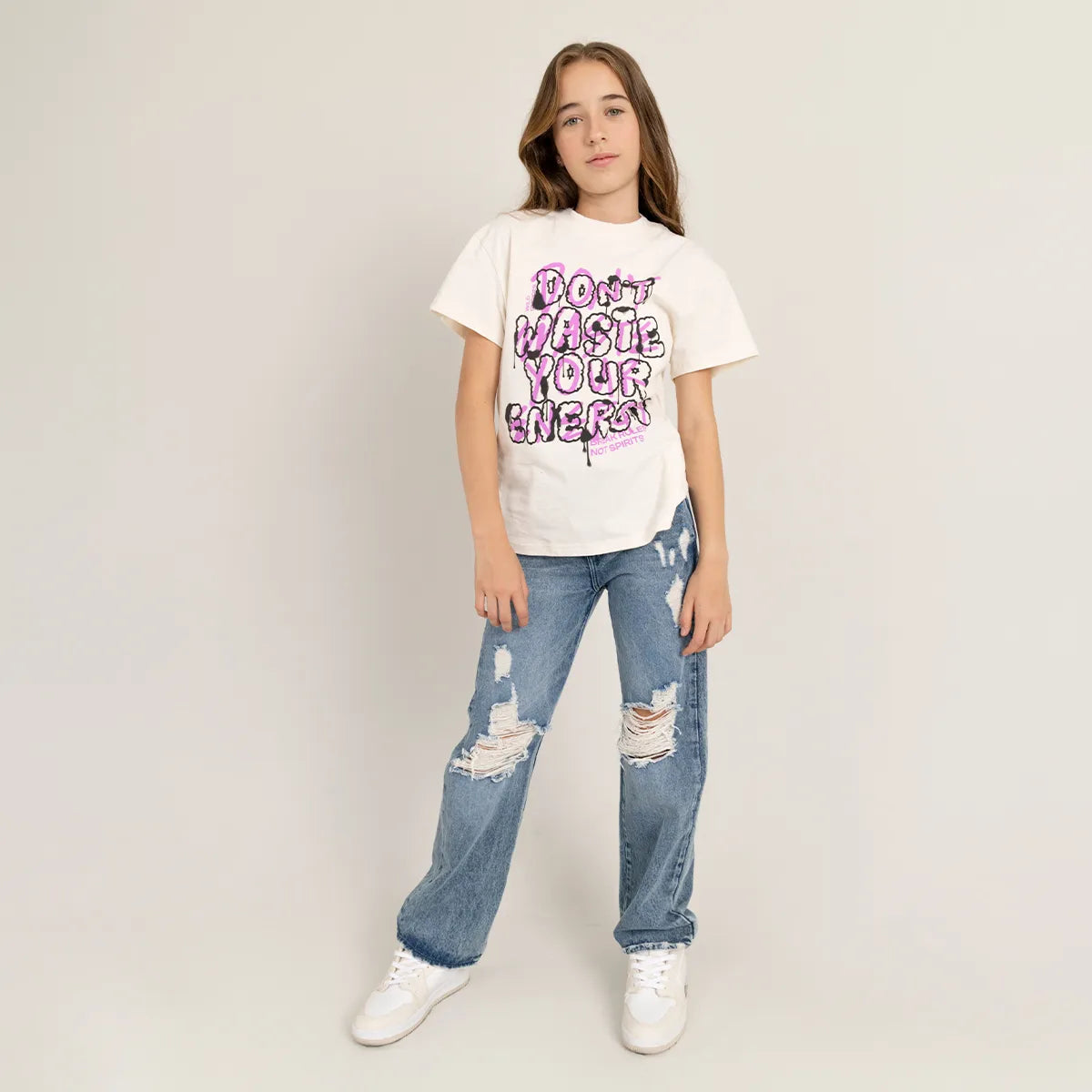 Denim silueta boyfriend para niña