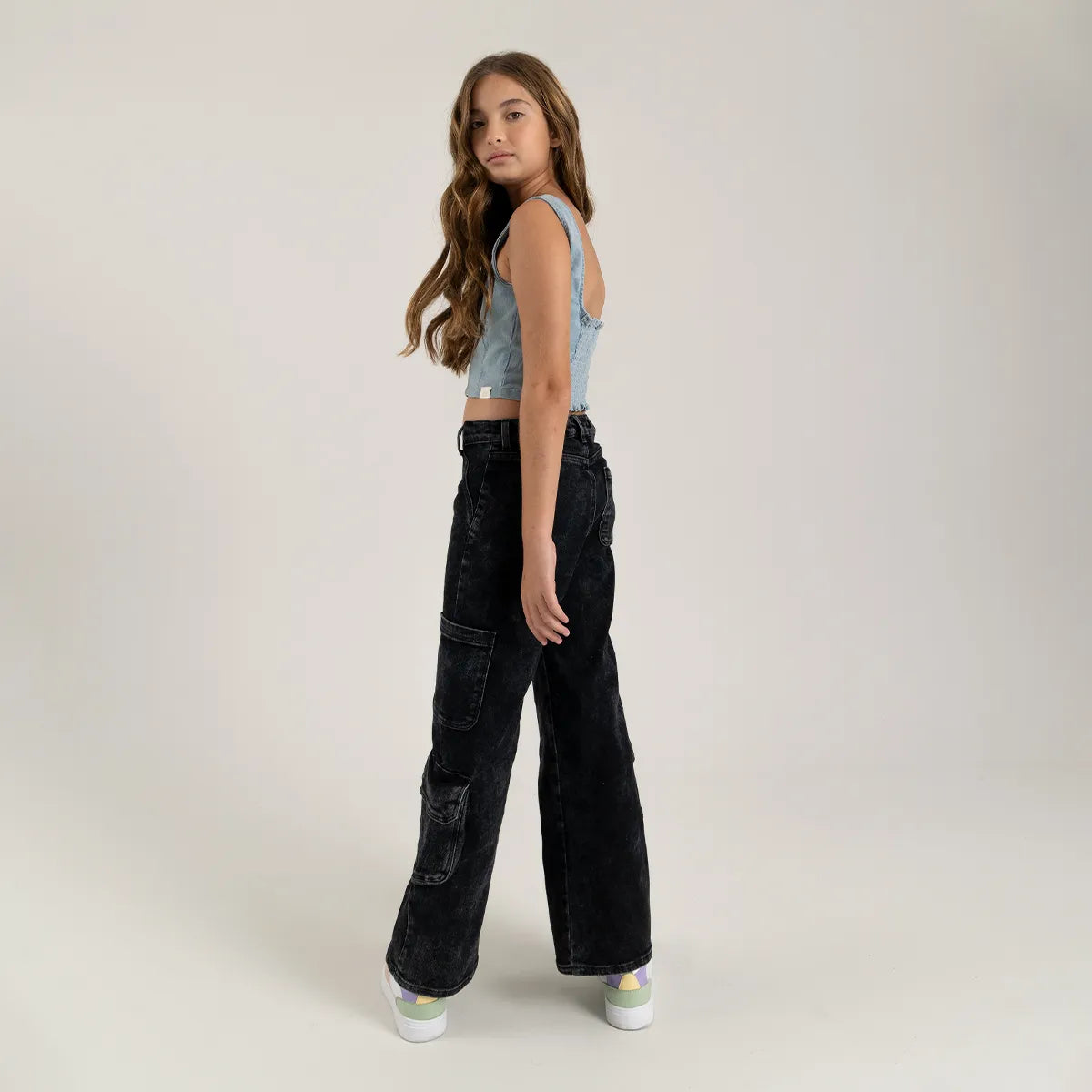 Jean wide leg para niña