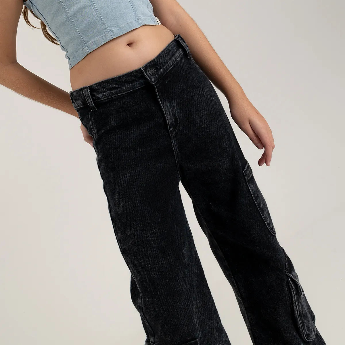 Jean wide leg para niña