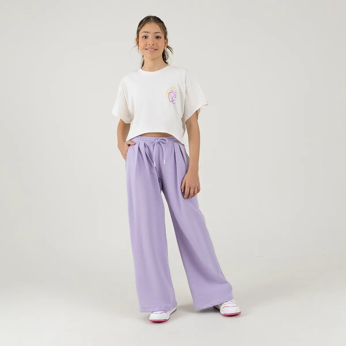 Sudadera silueta wide leg para niña