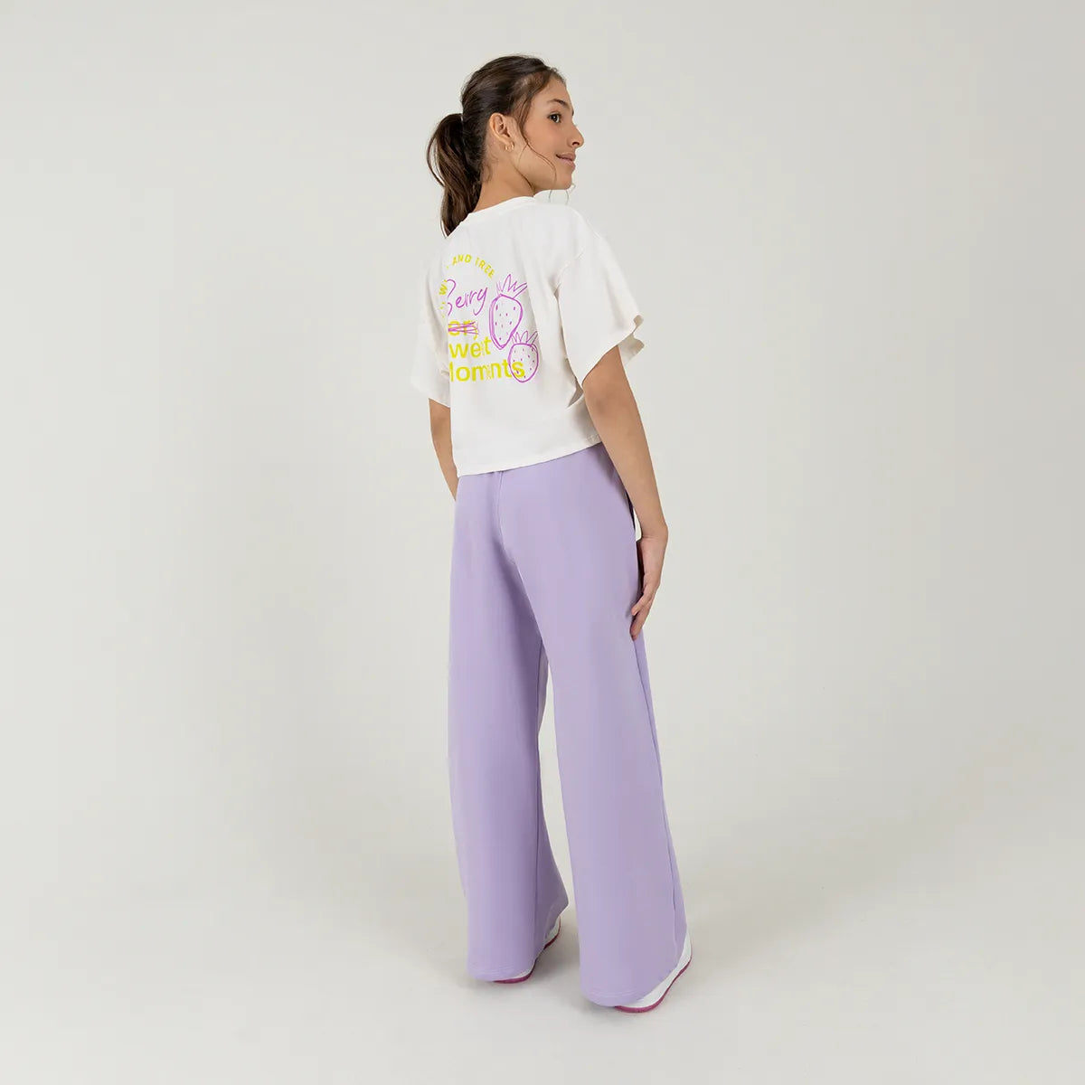 Sudadera silueta wide leg para niña