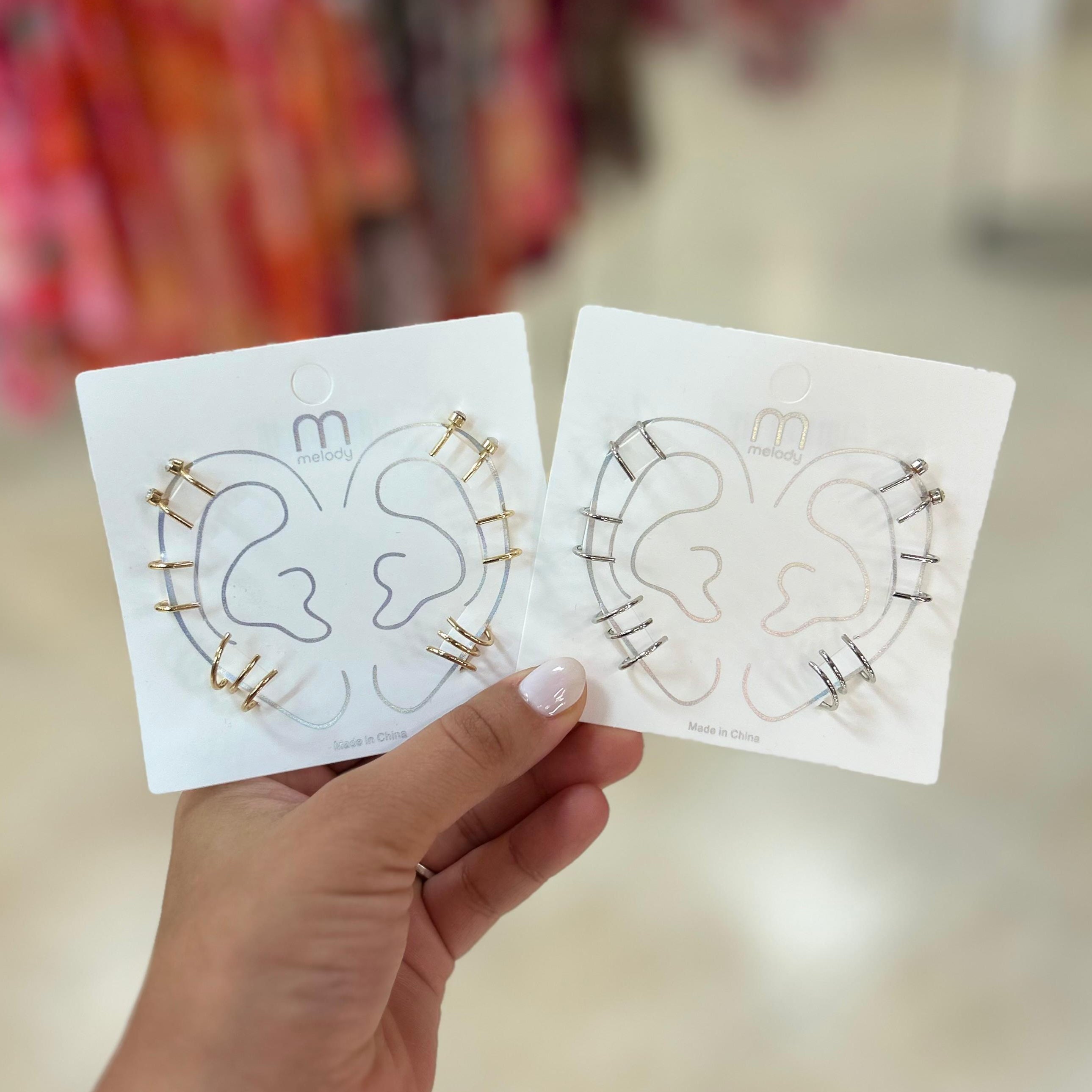 Set De 3 Pares De Earcuffs
