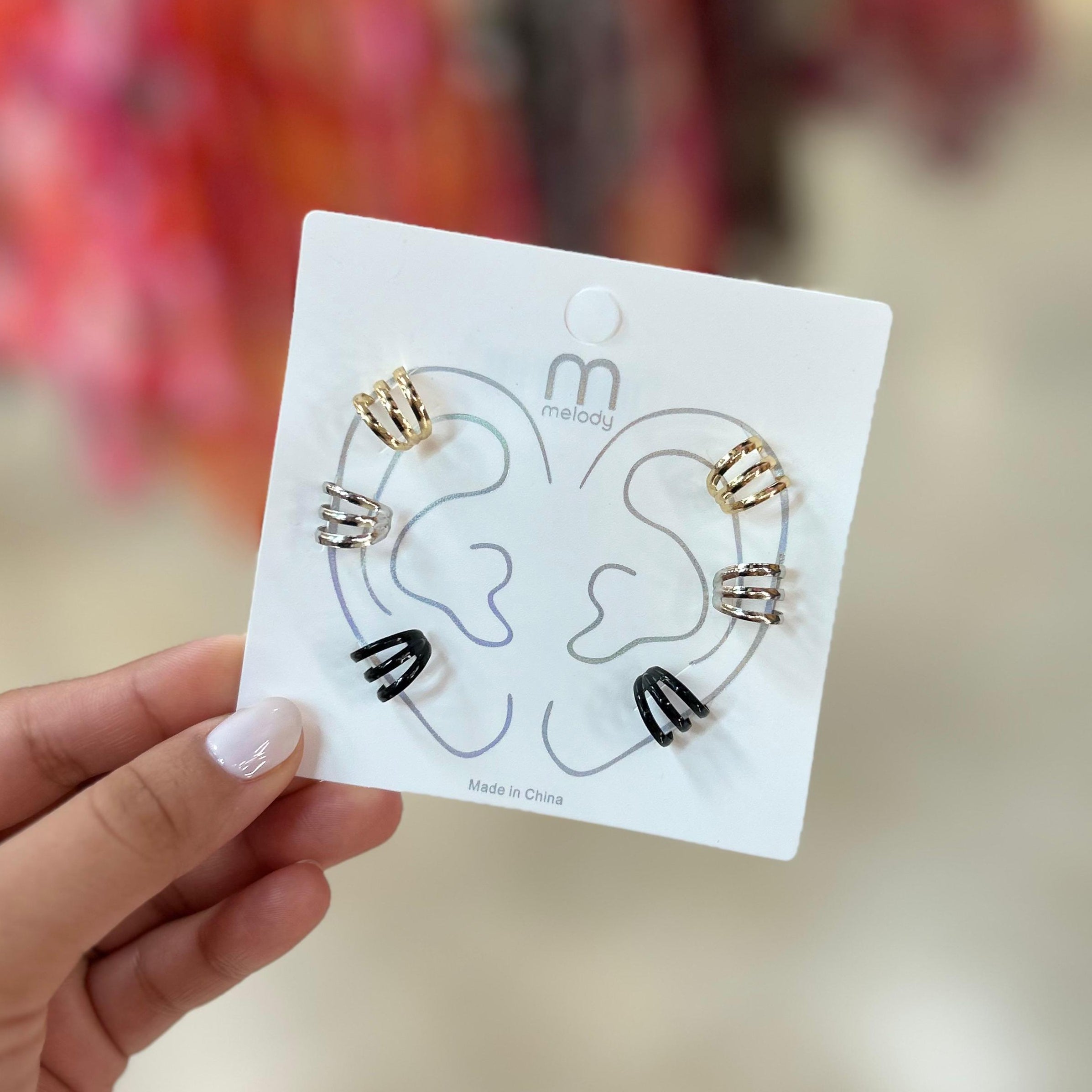 Set De 3 Pares De Earcuffs