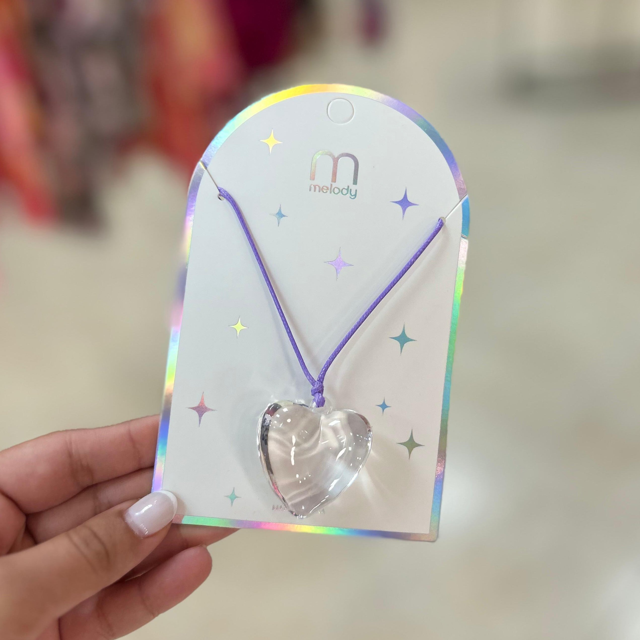 Collar De Hilo Con Pendant De Corazón