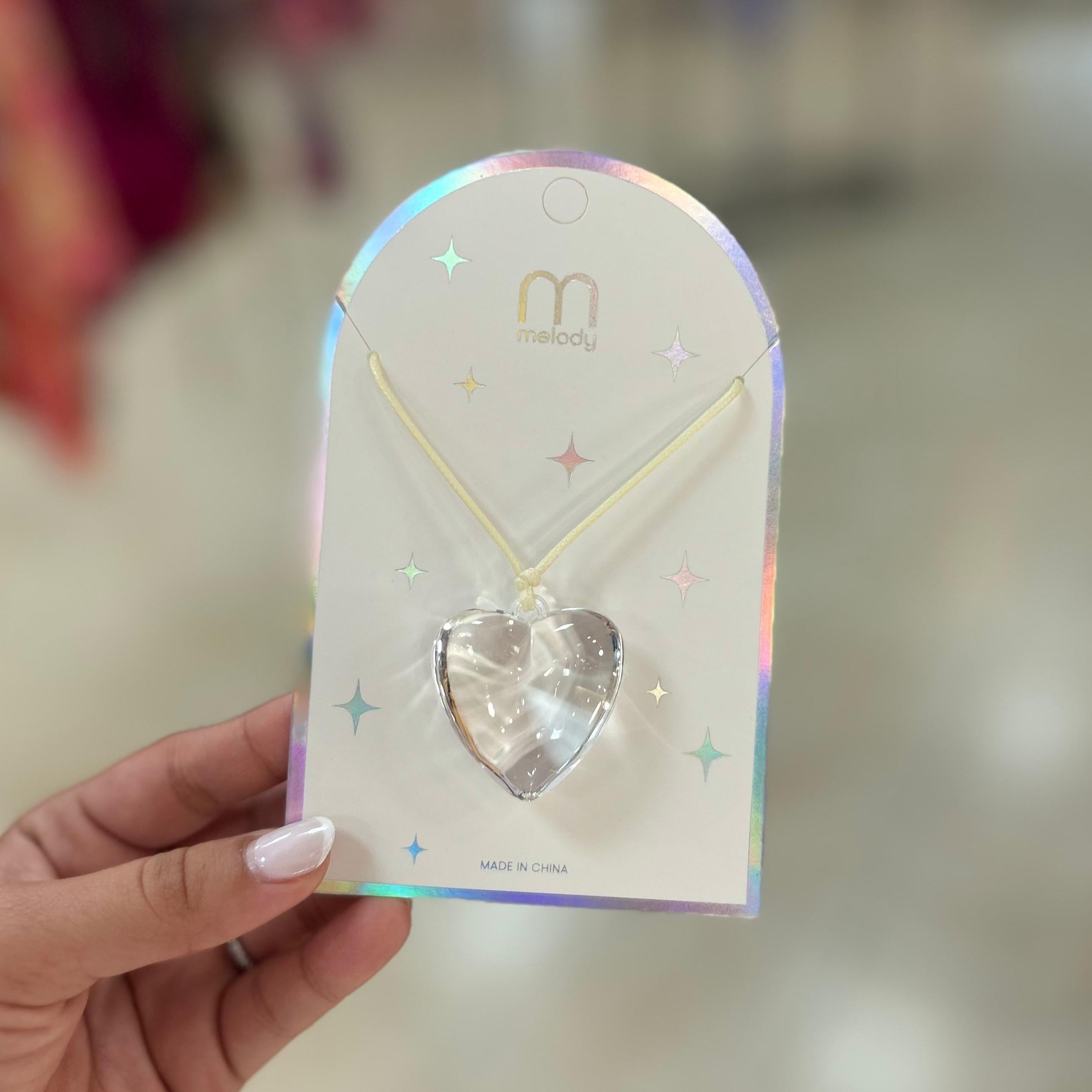 Collar De Hilo Con Pendant De Corazón