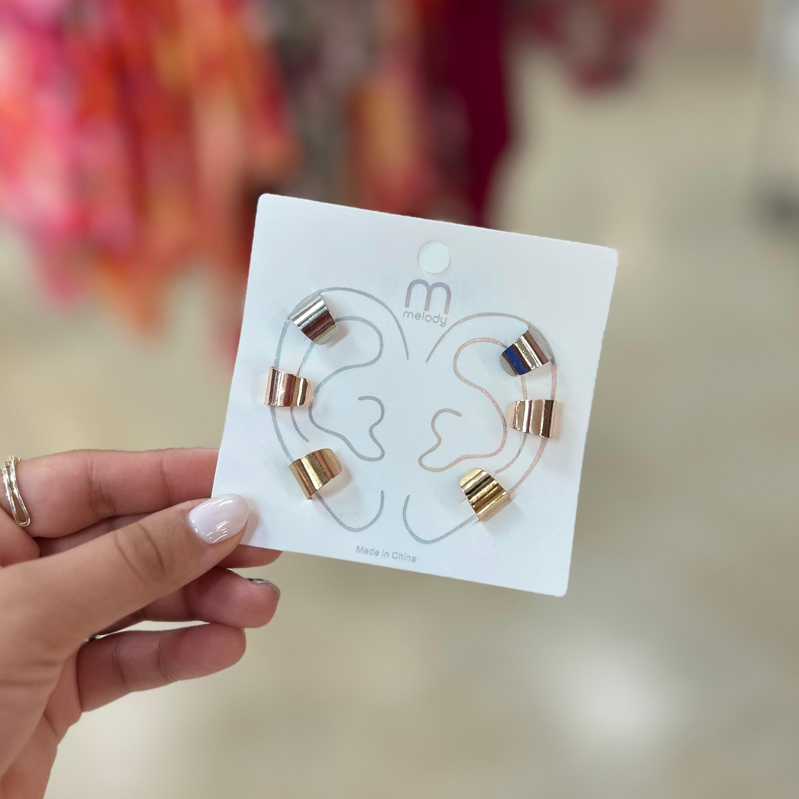 Set De 3 Pares De Earcuffs